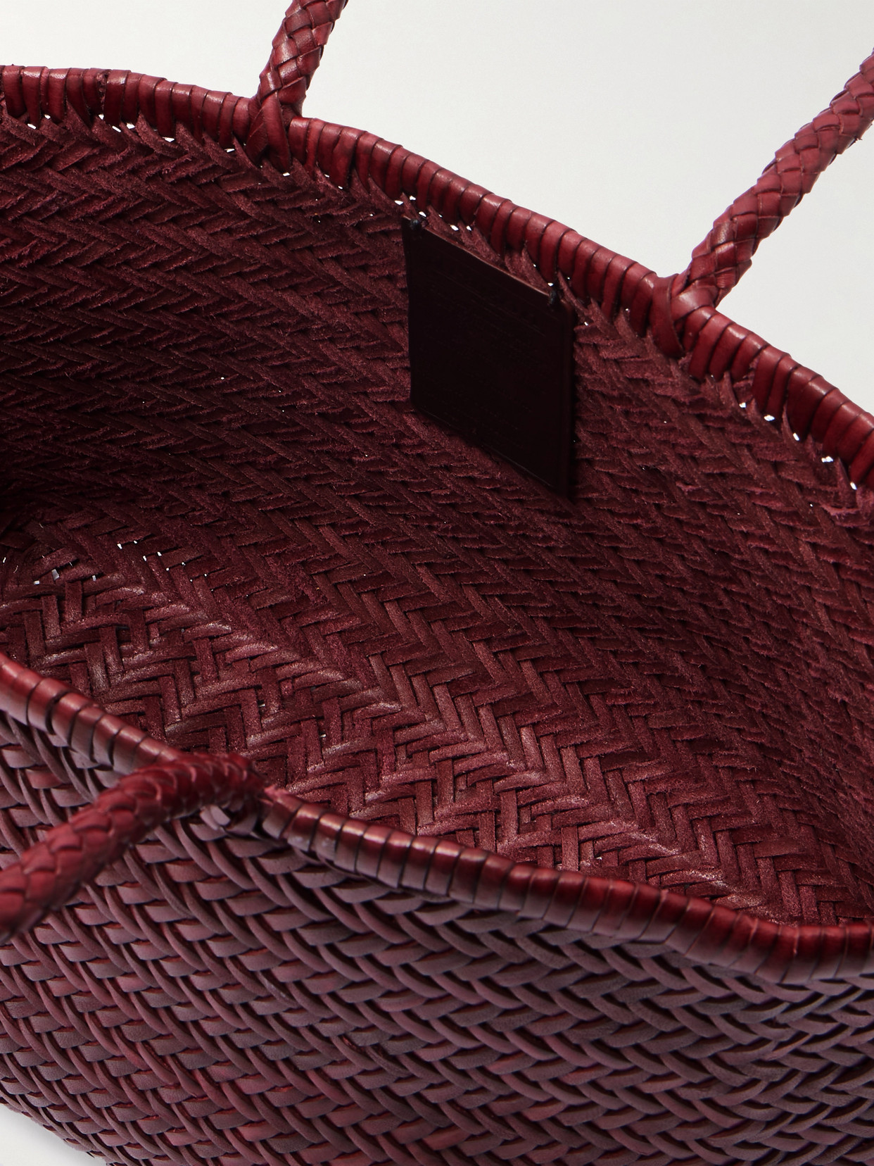 Dragon Diffusion Bamboo Triple Jump Big Woven Leather Tote