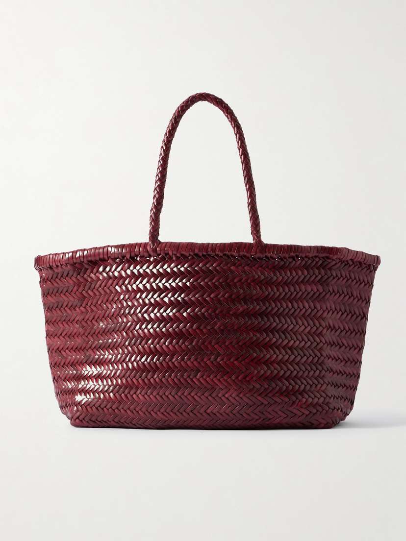Dragon Diffusion Bamboo Triple Jump Big Woven Leather Tote