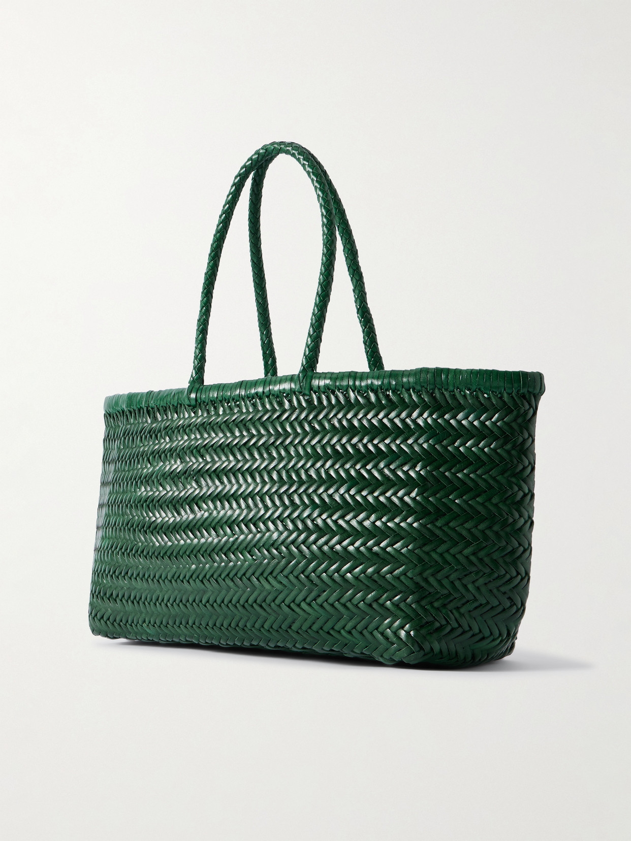 Dragon Diffusion Bamboo Triple Jump Big Woven Leather Tote