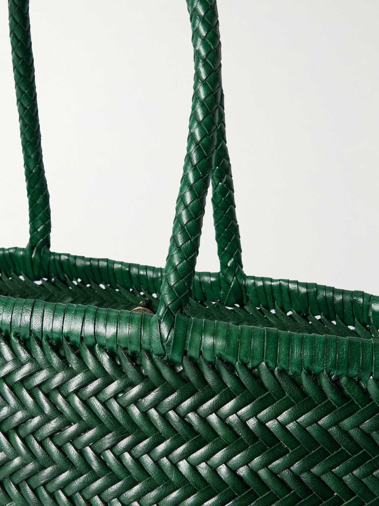 Dragon Diffusion Bamboo Triple Jump Big Woven Leather Tote