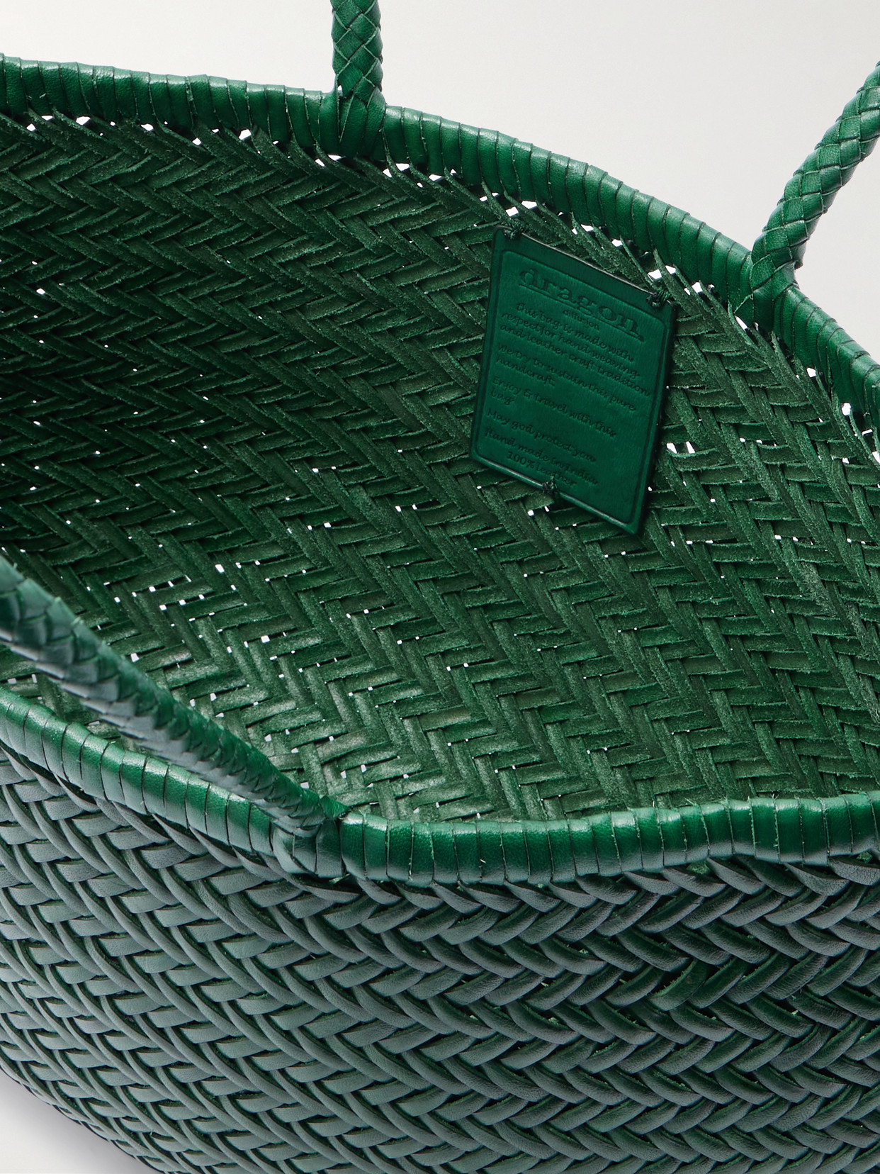 Dragon Diffusion Bamboo Triple Jump Big Woven Leather Tote