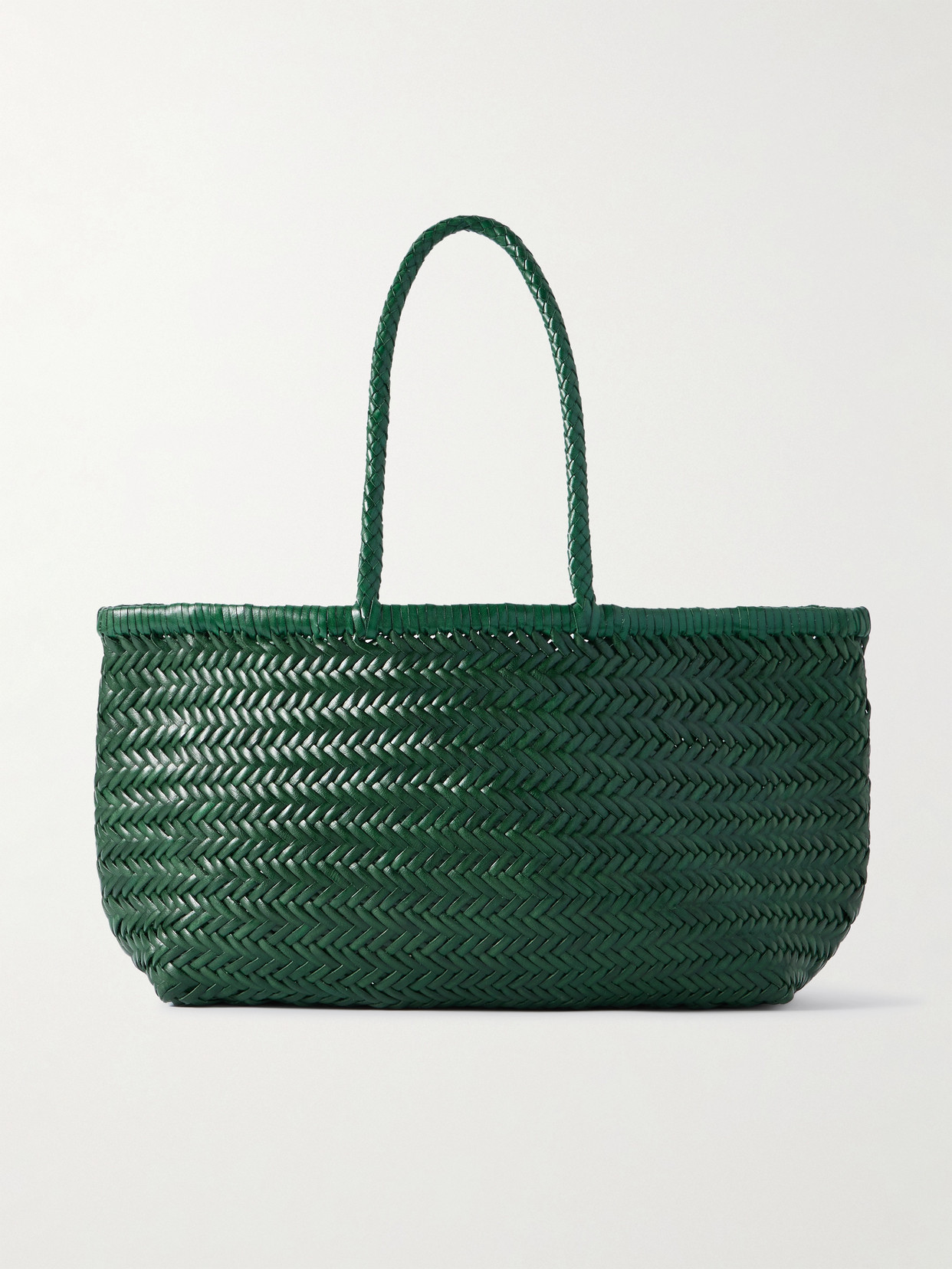 Dragon Diffusion Bamboo Triple Jump Big Woven Leather Tote