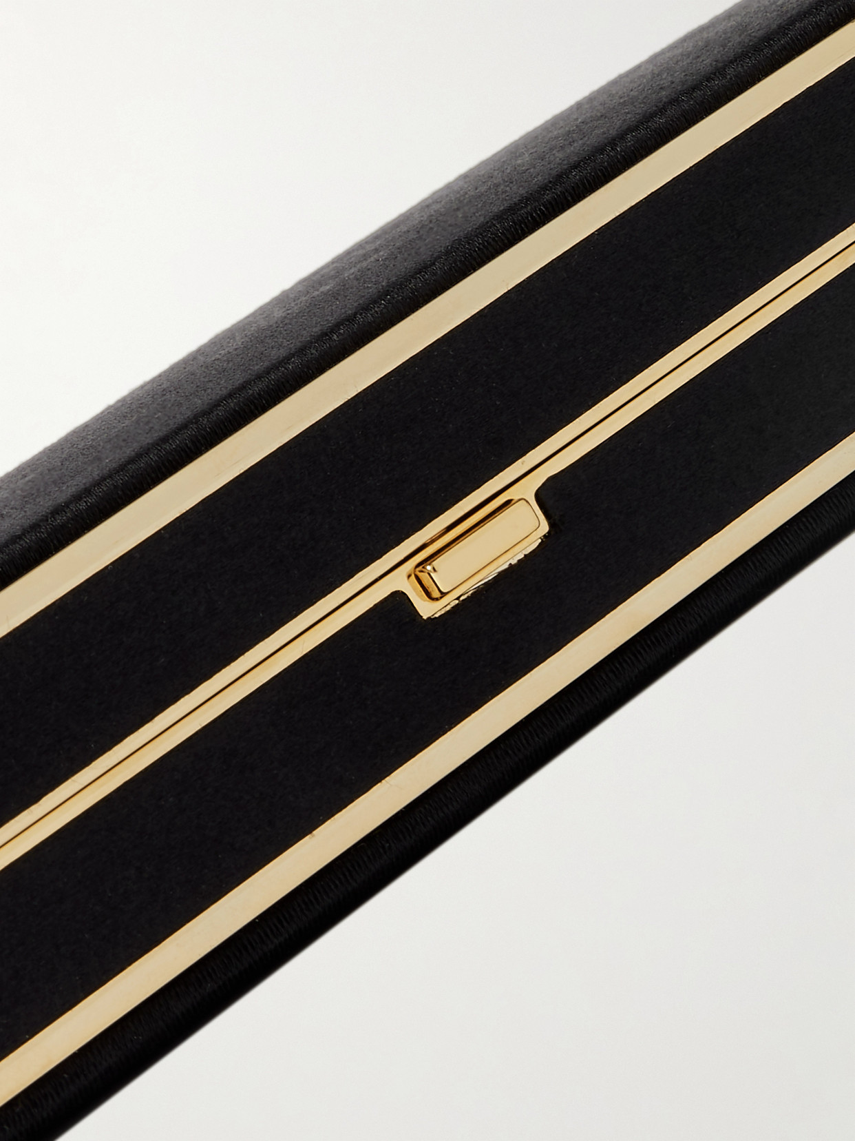 Shop Hunting Season Elongated Silk-satin And Gold-tone Clutch