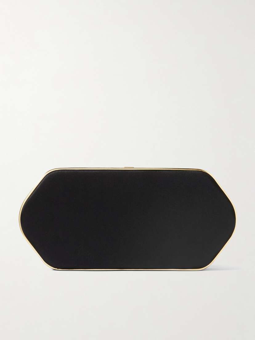 Hunting Season Elongated Silk-satin And Gold-tone Clutch
