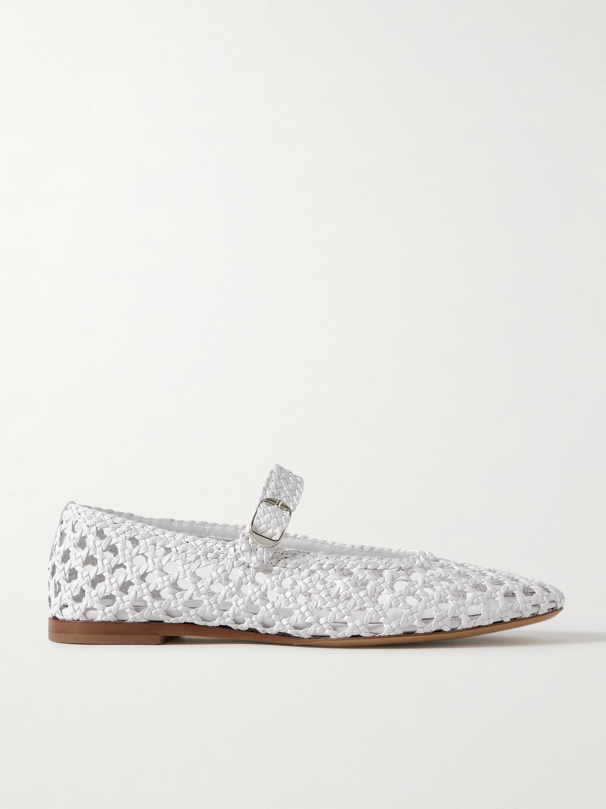 Le Monde Beryl Woven Leather Mary Jane Ballet Flats