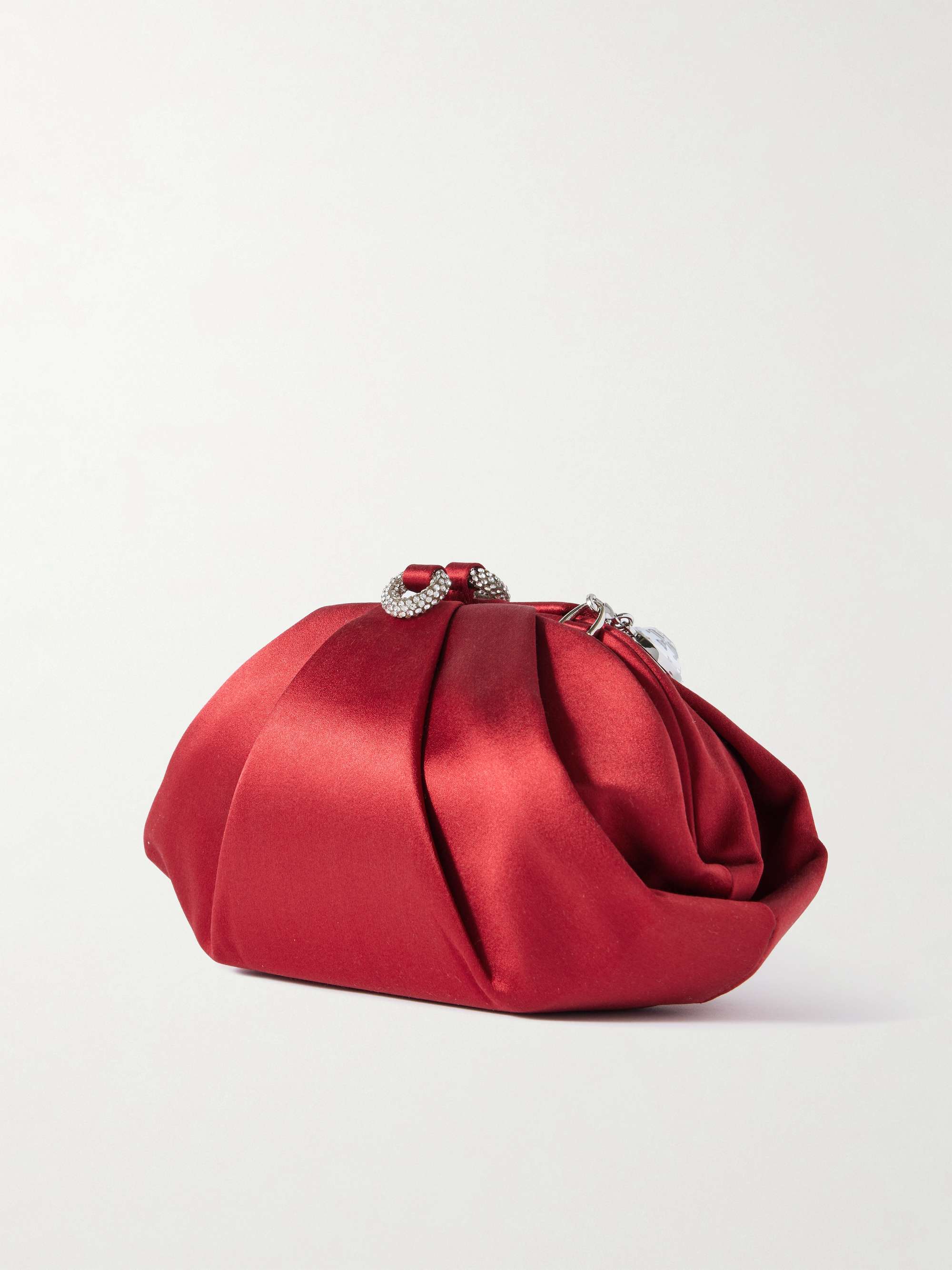 JUDITH LEIBER COUTURE Gemma crystal-embellished satin clutch