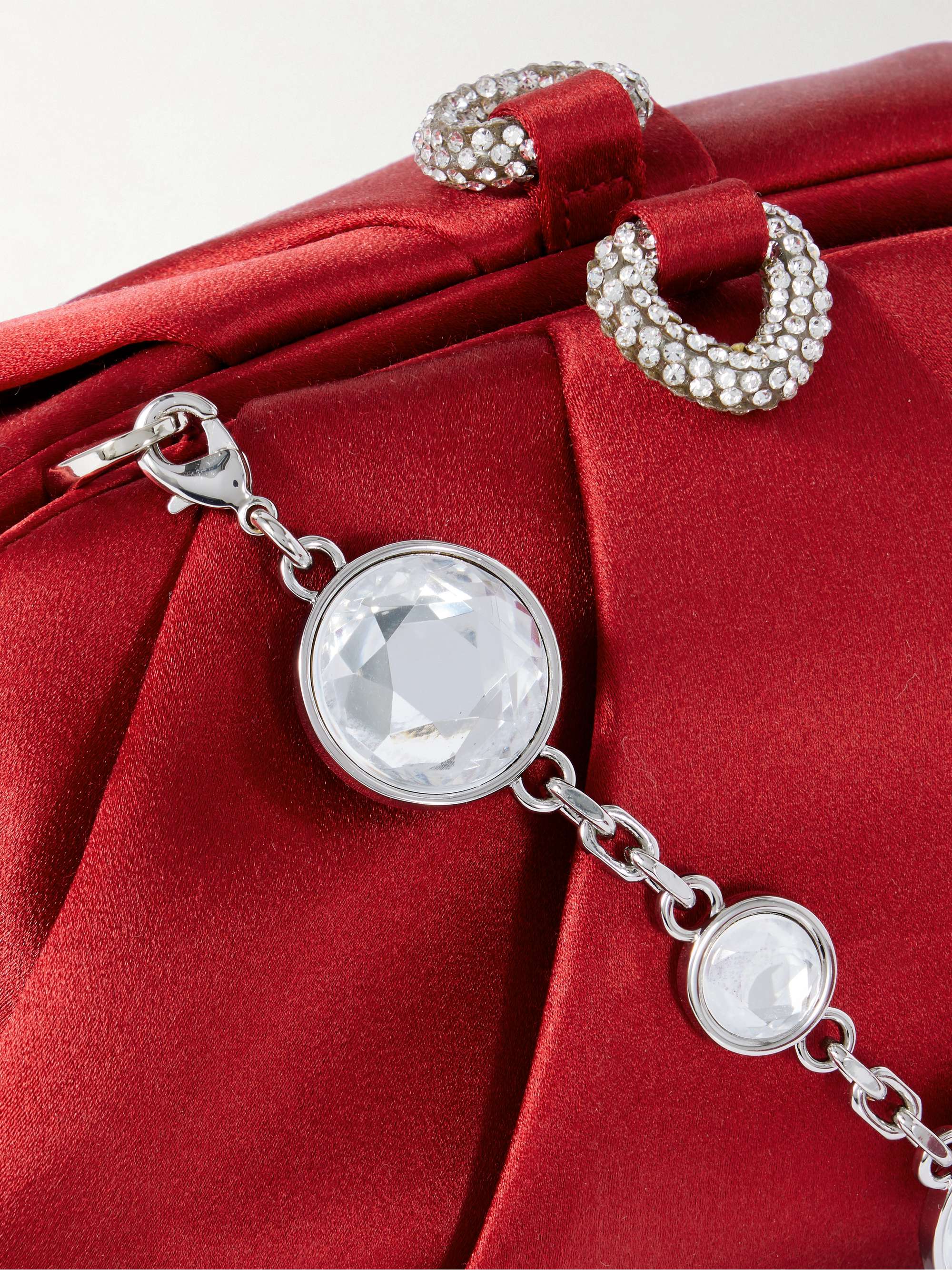 JUDITH LEIBER COUTURE Gemma crystal-embellished satin clutch