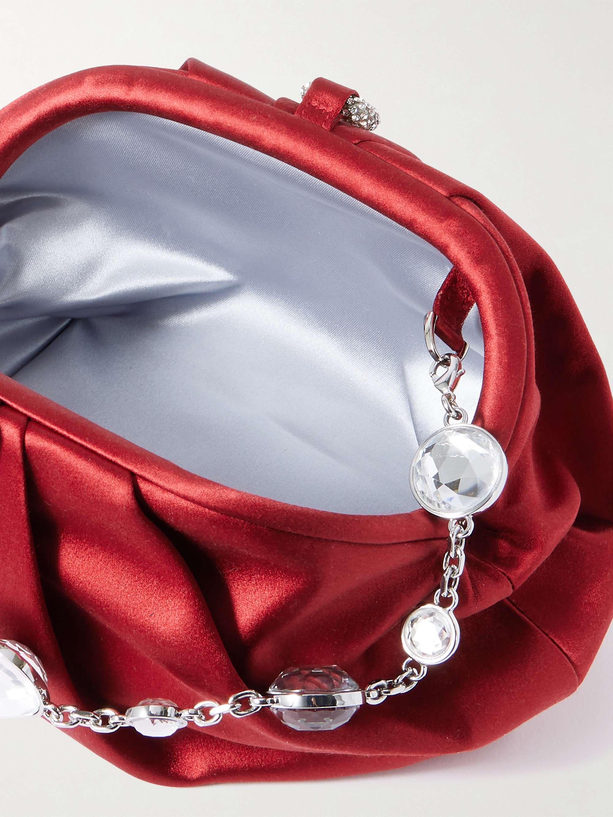 JUDITH LEIBER COUTURE Gemma crystal-embellished satin clutch