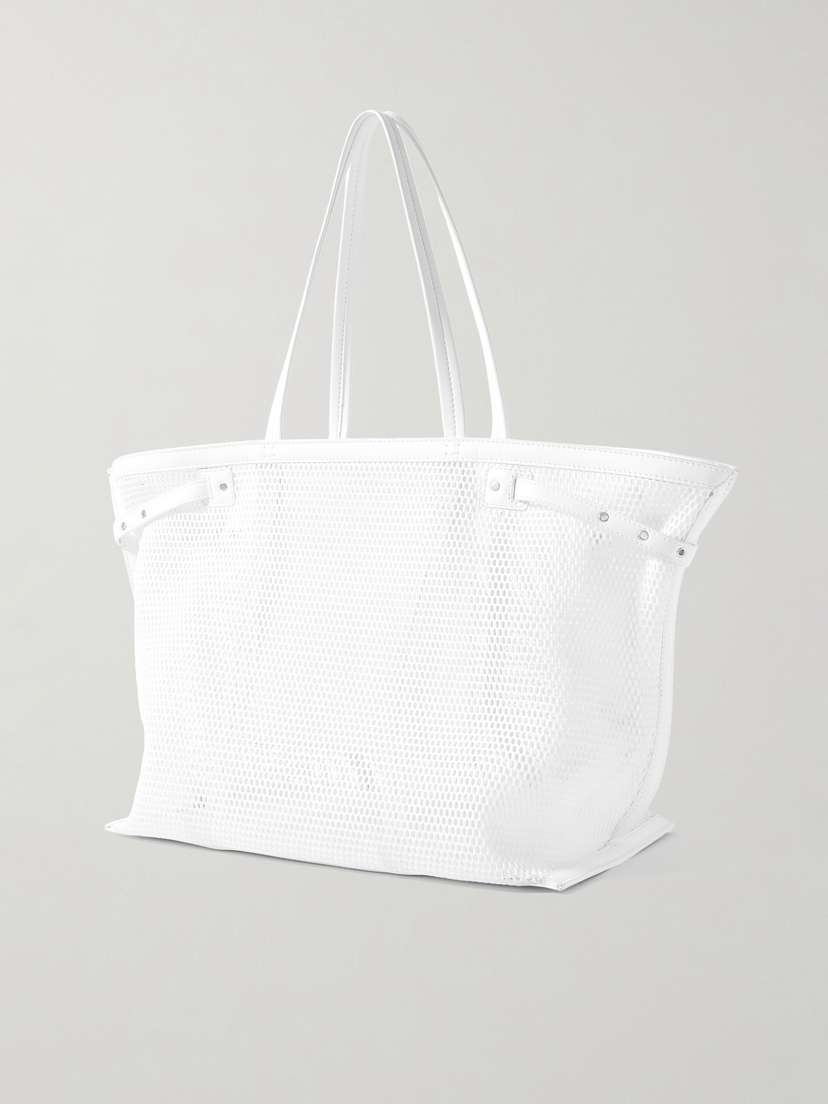 Days Leather-trimmed Mesh Tote | Image | 2
