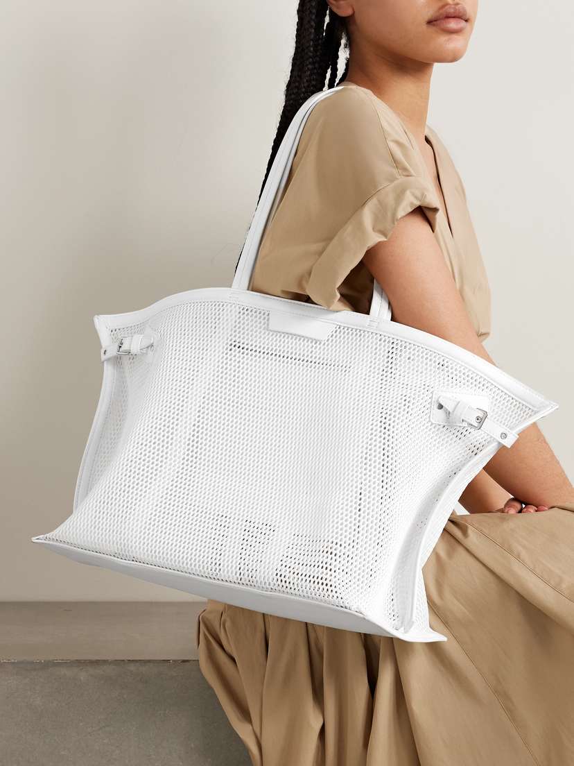 Days Leather-trimmed Mesh Tote | Image | 1