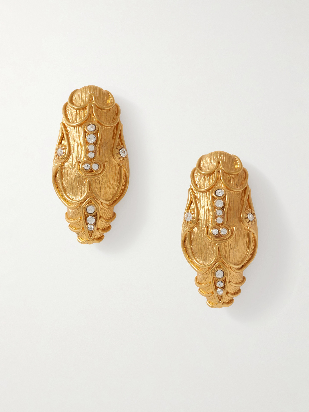 Sonia Petroff - Serpente Gold-plated Swarovski Crystal Earrings - One size
