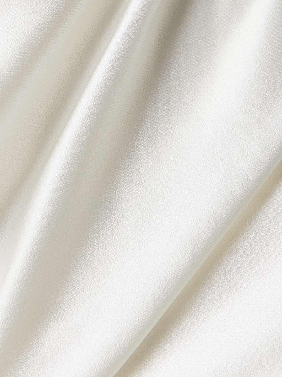 nova cora draped satin-crepe mini dress