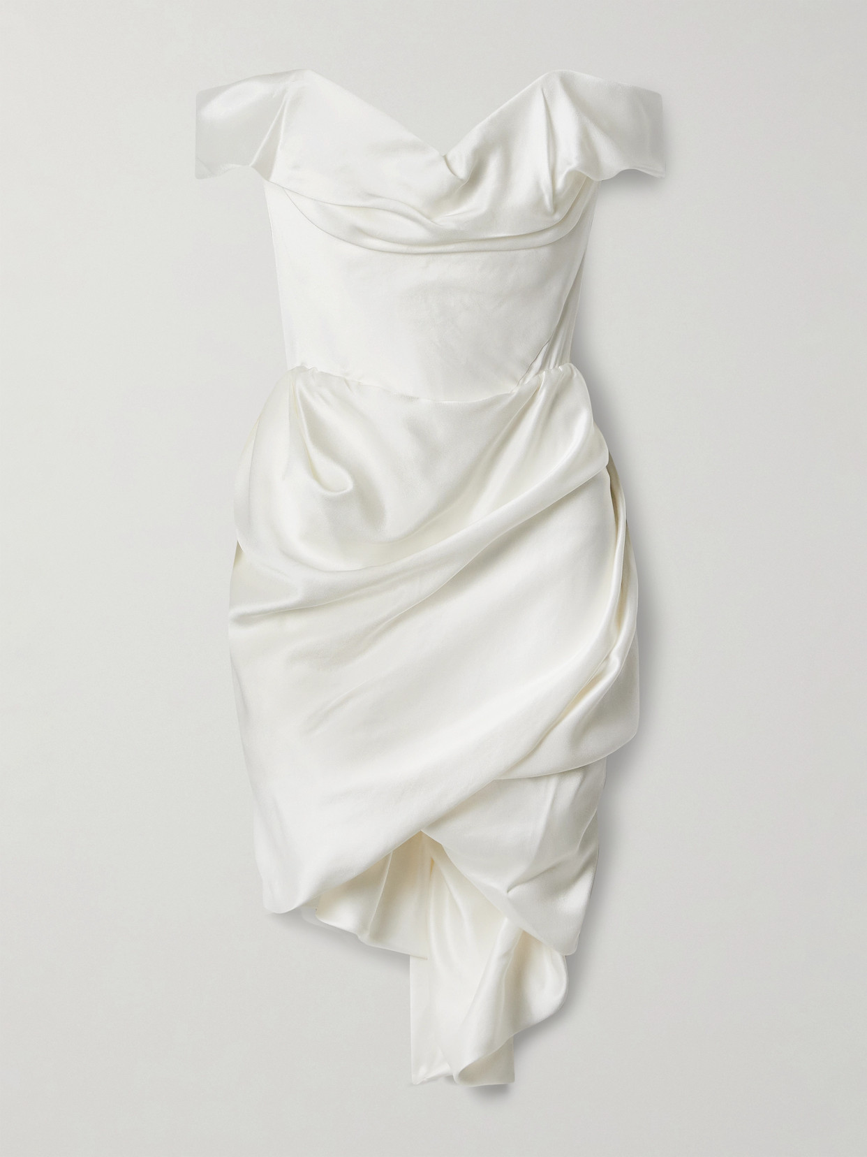 VIVIENNE WESTWOOD NOVA CORA DRAPED SATIN-CREPE MINI DRESS
