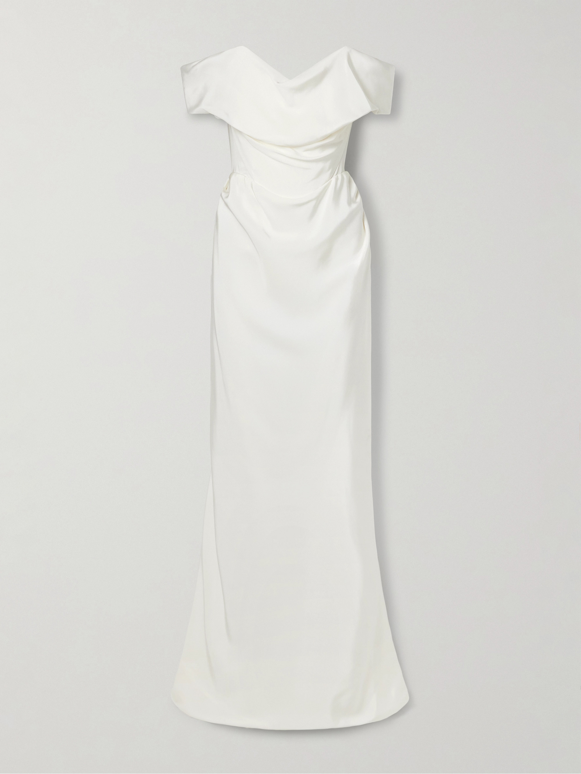 Vivienne Westwood Nova Cocotte off-the-shoulder draped silk-crepe gown thumbnail