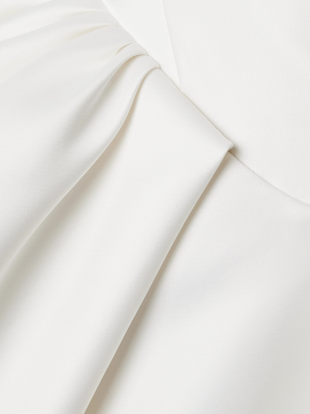 Vivienne Westwood Bagatelle Off-the-shoulder Gathered Duchesse Silk-satin Mini Dress In Off-white