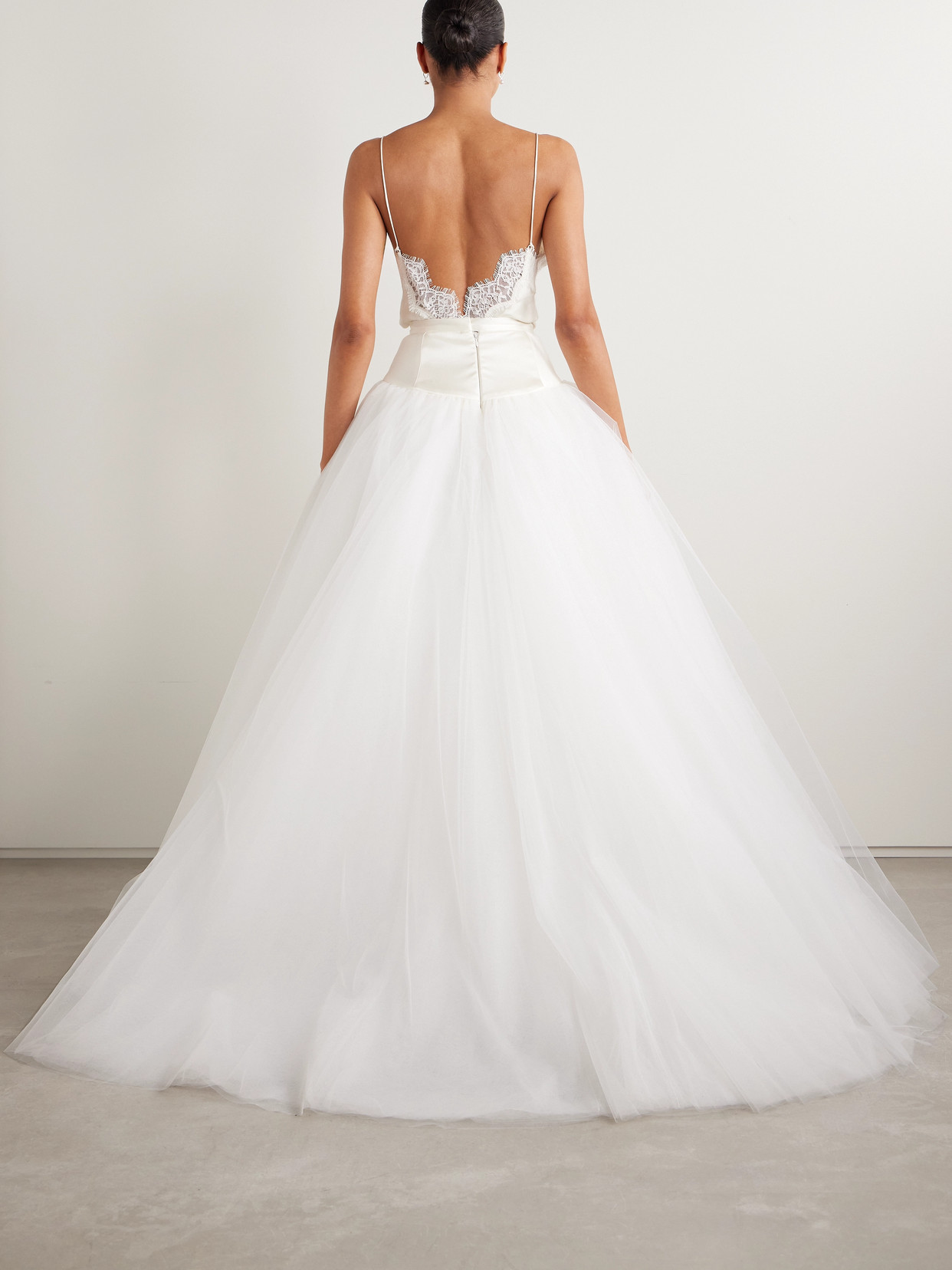 VIVIENNE WESTWOOD JOE PETTICOAT SATIN-TRIMMED TULLE AND CRINOLINE MAXI SKIRT
