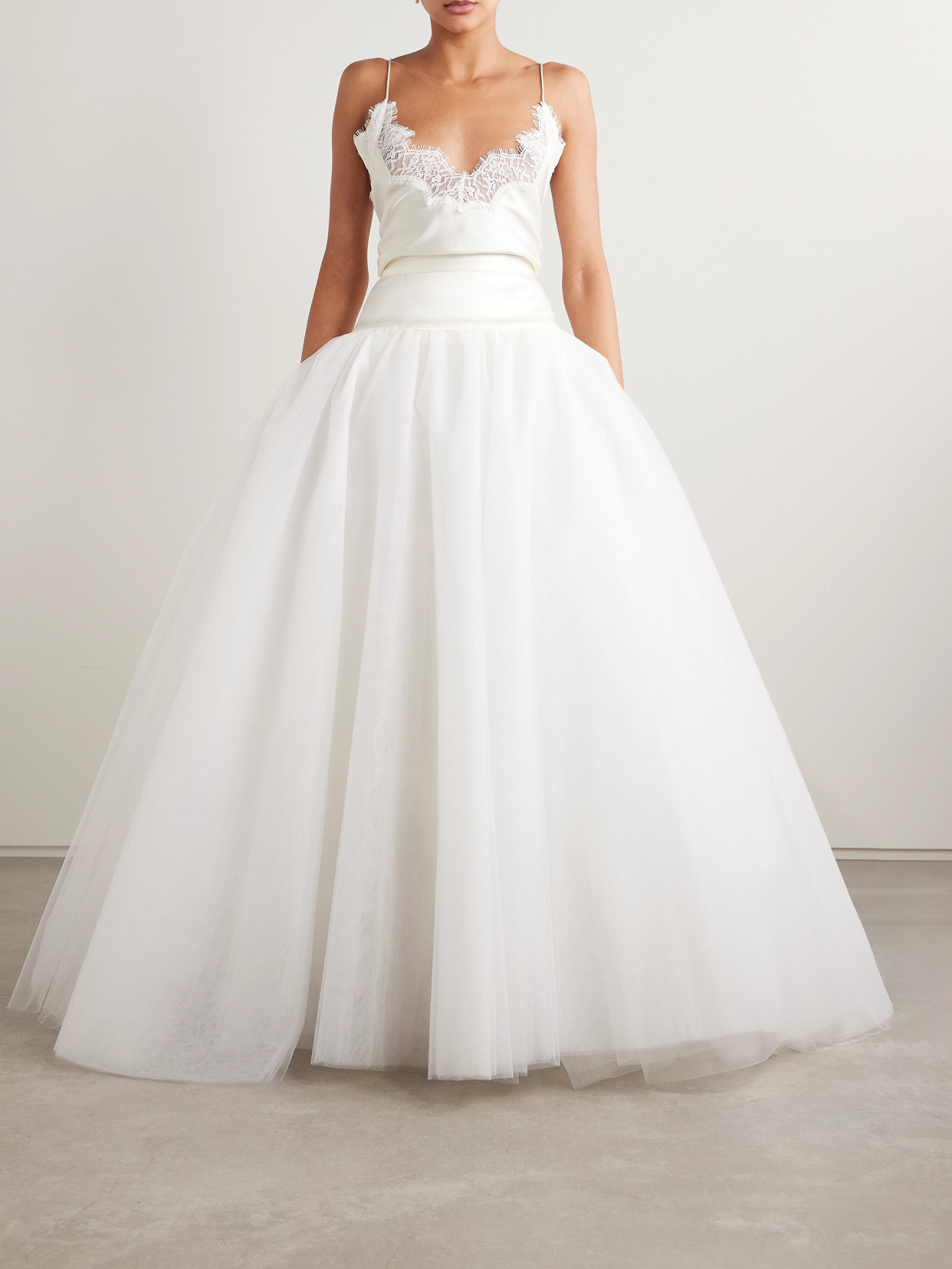 VIVIENNE WESTWOOD JOE PETTICOAT SATIN-TRIMMED TULLE AND CRINOLINE MAXI SKIRT