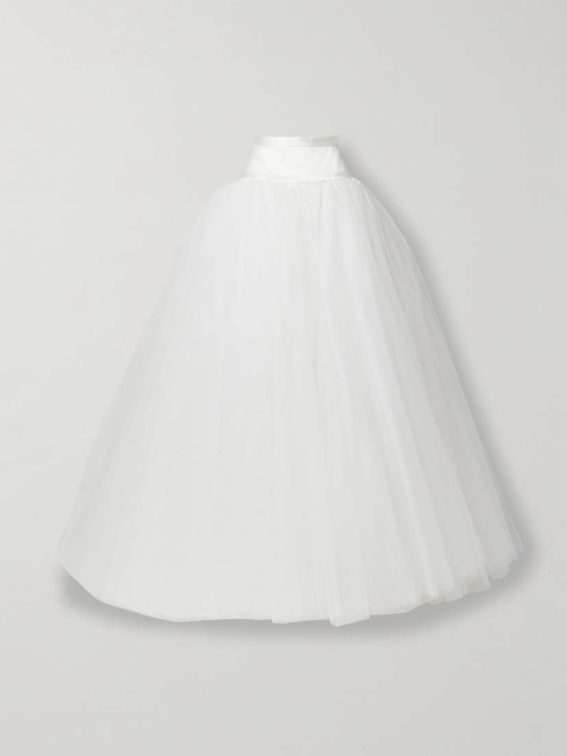 Vivienne Westwood Joe Petticoat Satin-trimmed Tulle And Crinoline Maxi Skirt