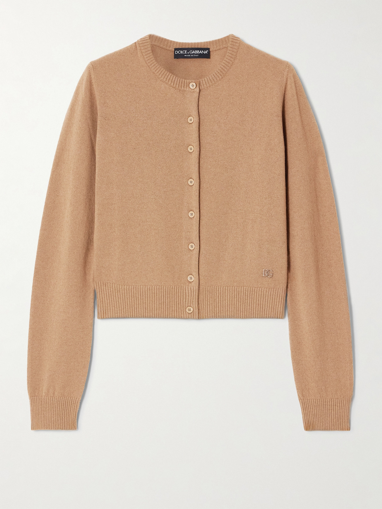 Dolce & Gabbana Cashmere Cardigan In Neutral