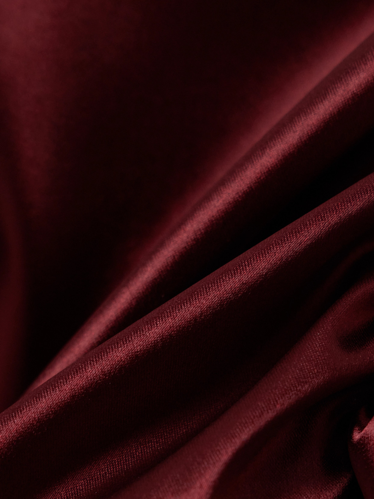 Dolce & Gabbana Ruched Satin Midi Dress In Red