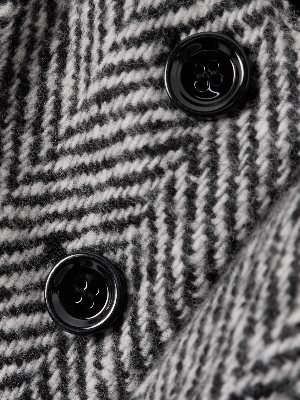 Dolce & Gabbana Herringbone Wool Jacket In Gray
