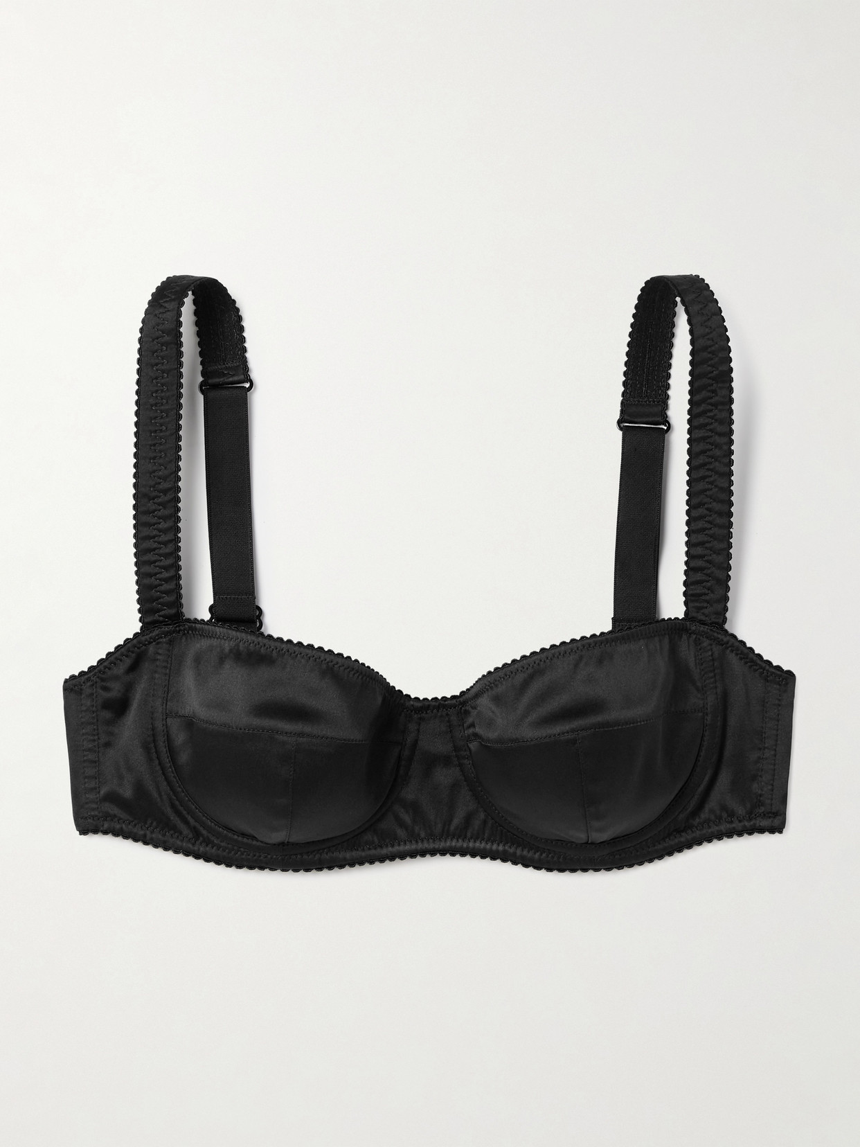 Dolce & Gabbana Silk-blend Satin Underwired Balconette Bra