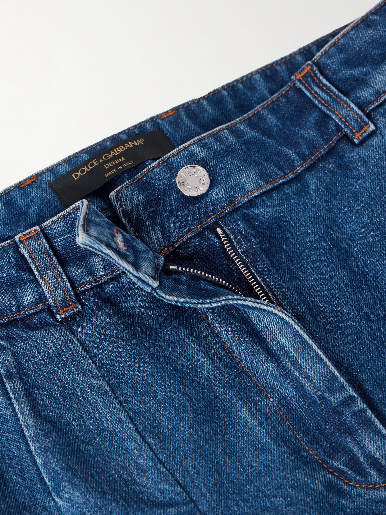 Dolce & Gabbana Straight Fit Trousers With 5 Pockets In Blue
