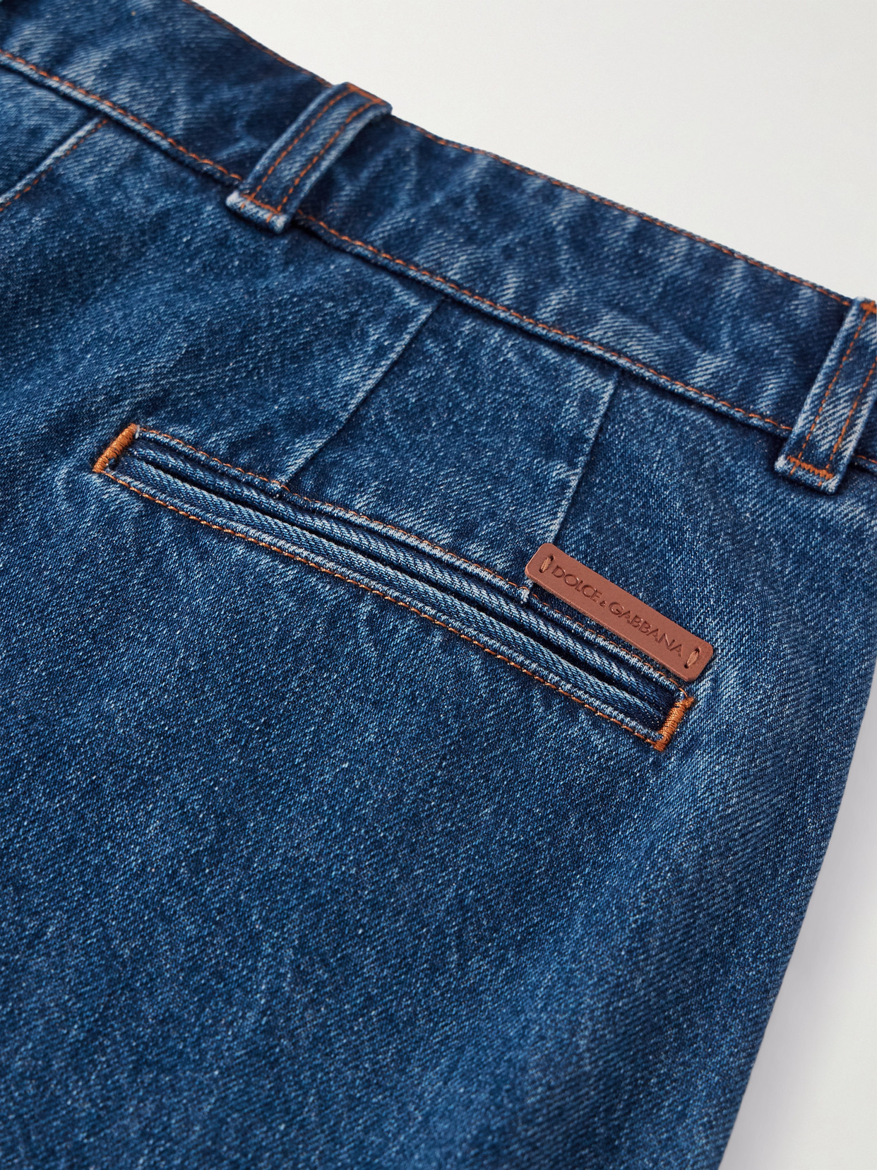 Dolce & Gabbana Straight Fit Trousers With 5 Pockets In Blue