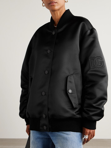 Dolce&Gabbana Debossed shell bomber jacket