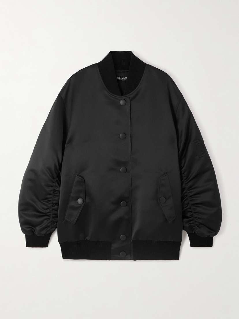 Dolce & Gabbana Debossed Shell Bomber Jacket