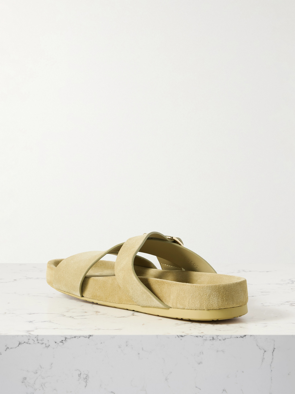 Loewe Ease Buckled Suede Slides