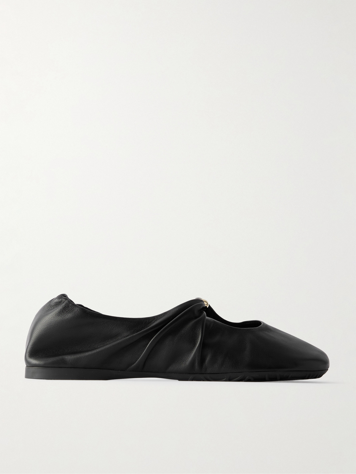 Loewe Women Pebble Ballerina In Nappa Leather In Black