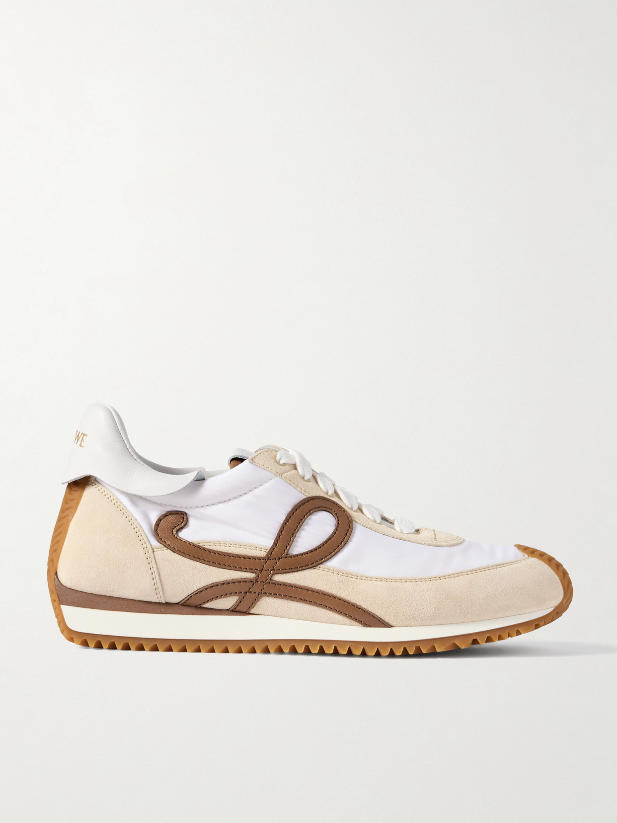 Loewe Flow Runner Leather-trimmed Shell And Suede Sneakers