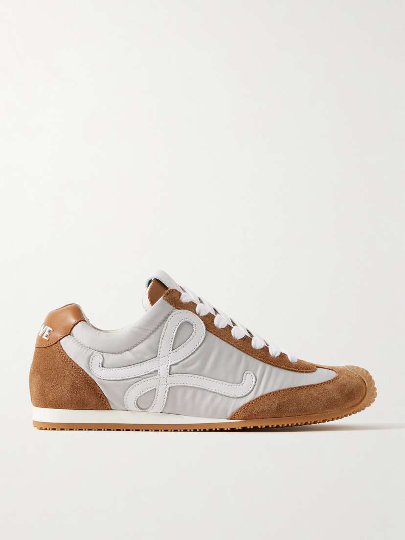 Loewe Ballet Runner 2.0 Logo-appliquéd Shell, Suede And Leather Sneakers