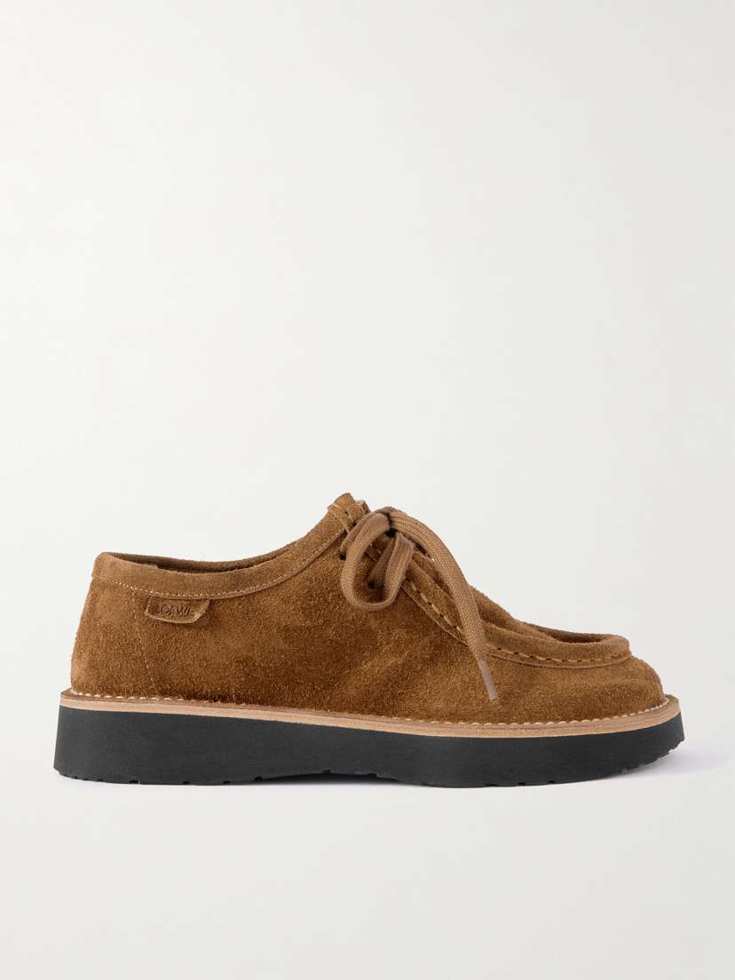 Loewe Faro Brushed-suede Loafers