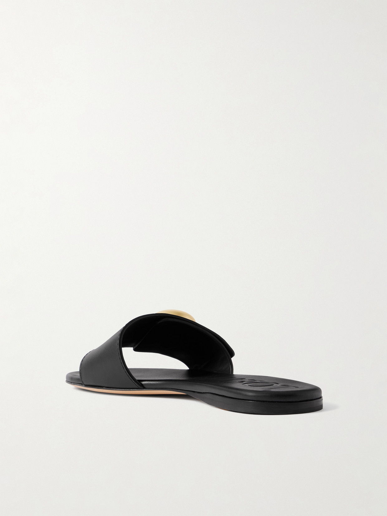 Loewe Pebble Embellished Leather Slides