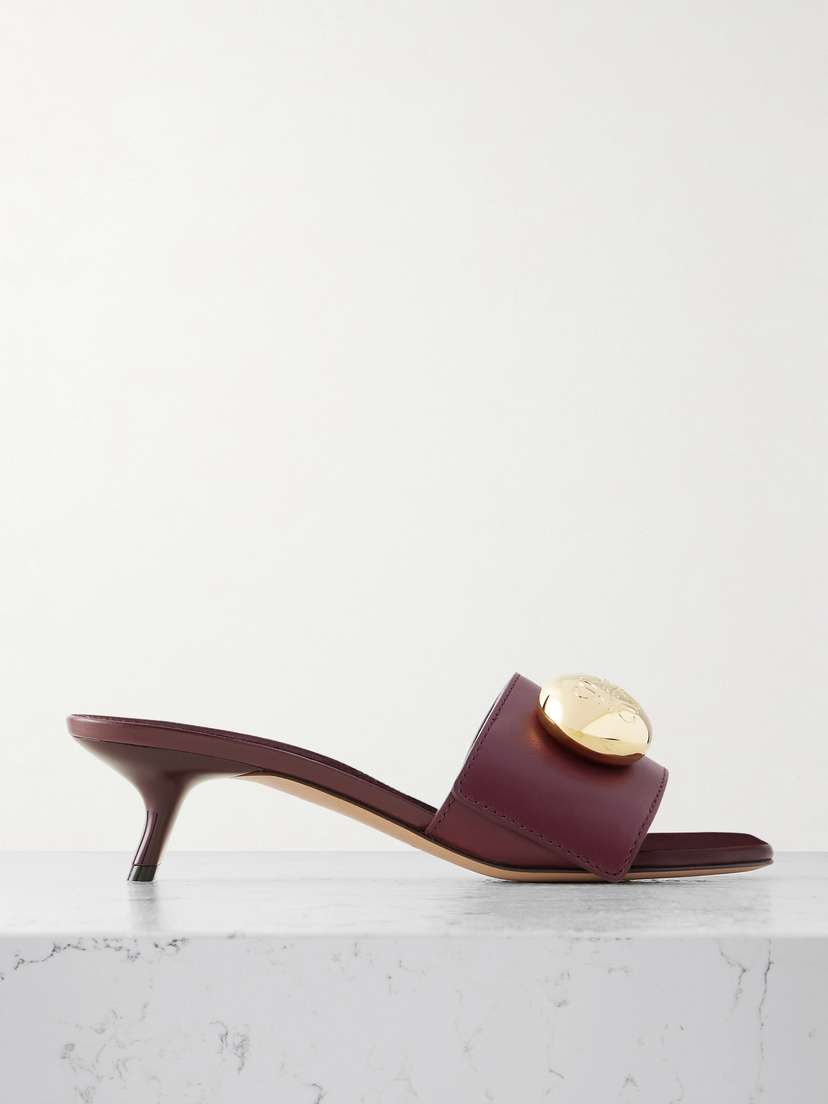 Loewe — Pebble embellished leather mules