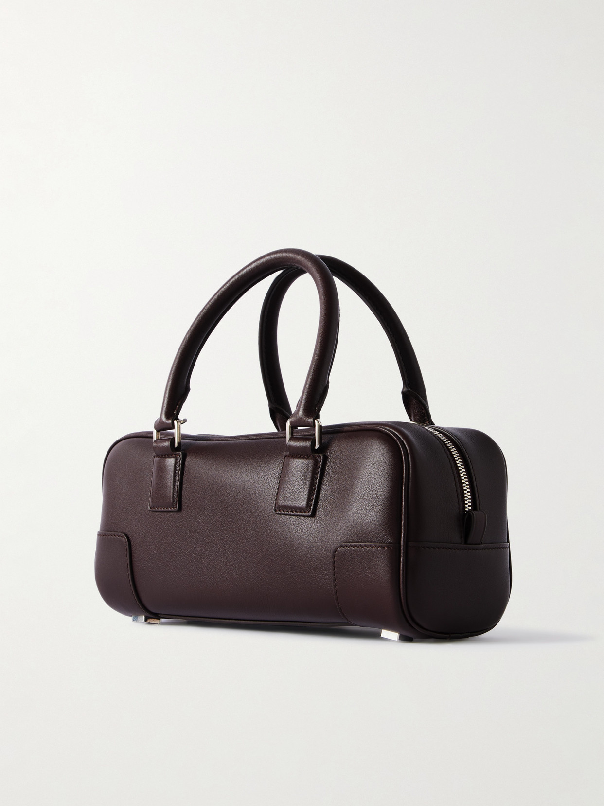 Loewe Structured Rectangular Handbag In Premium Calfskin Leather In Brown