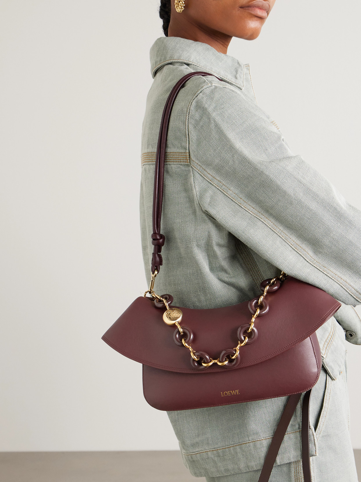 Loewe Ola Medium Shoulder Bag In Calfskin Leather