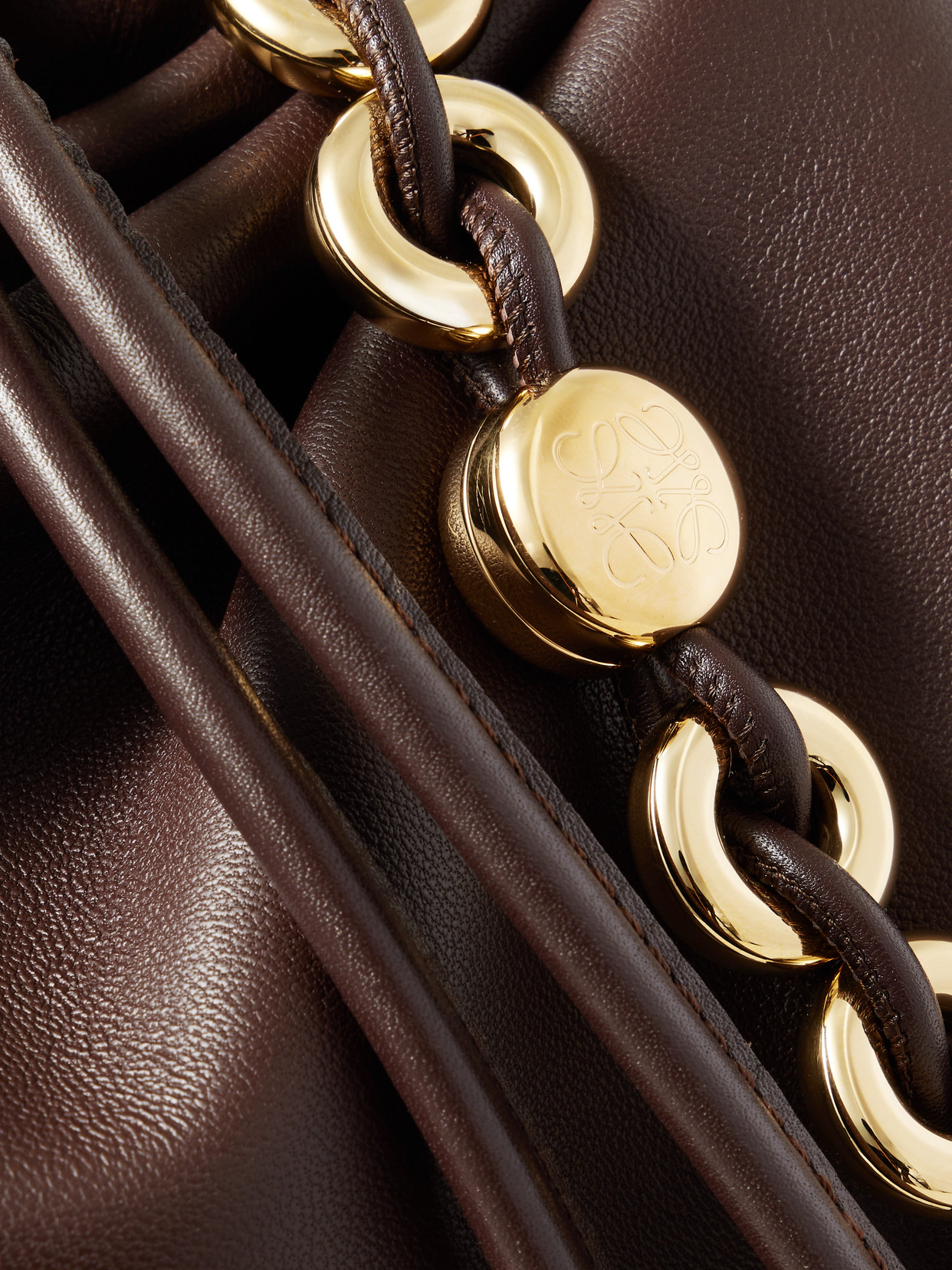 Loewe Large Flamenco Purse In Mellow Nappa Lambskin For Woman In Brown