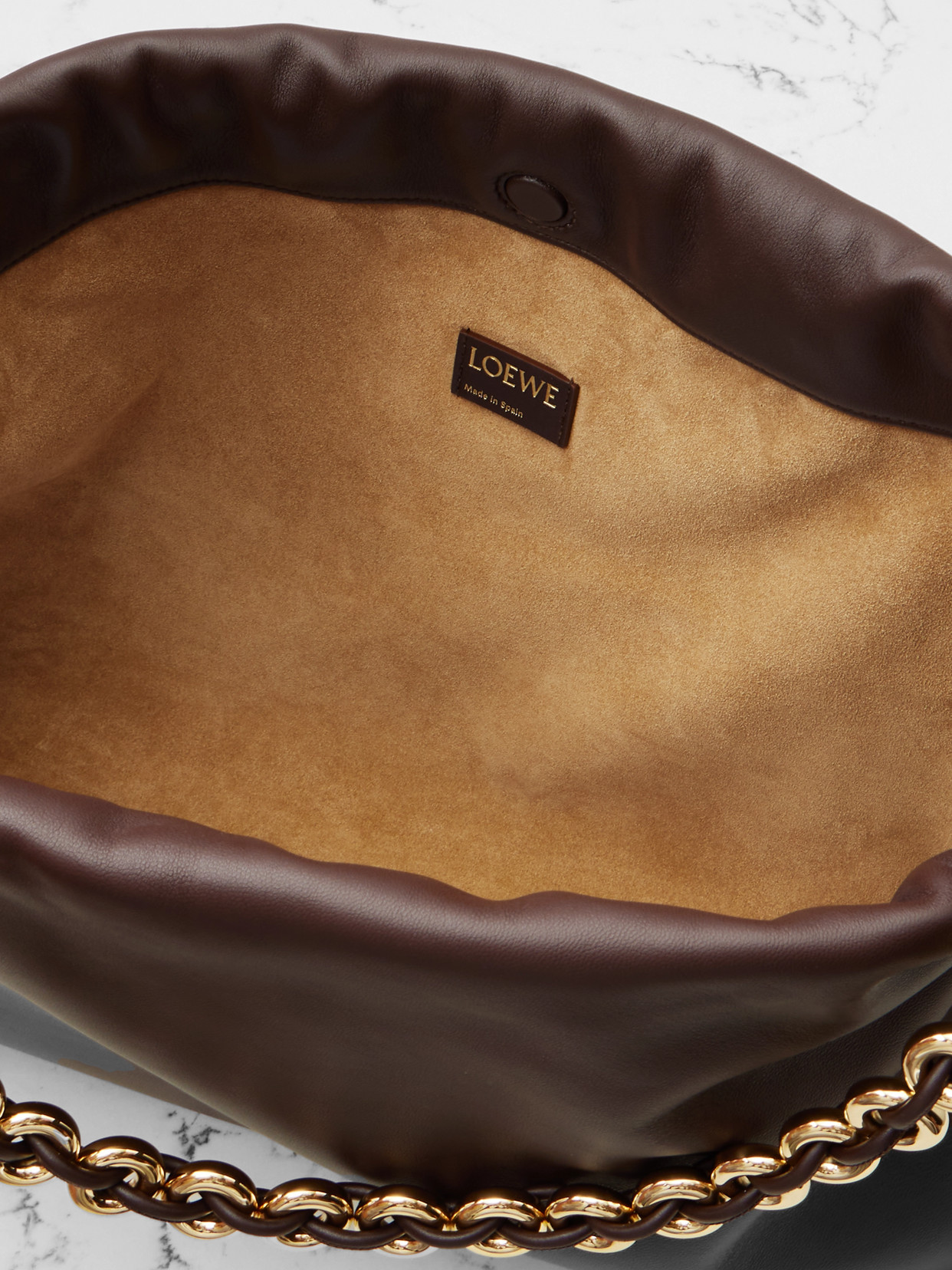 Loewe Large Flamenco Purse In Mellow Nappa Lambskin For Woman In Brown