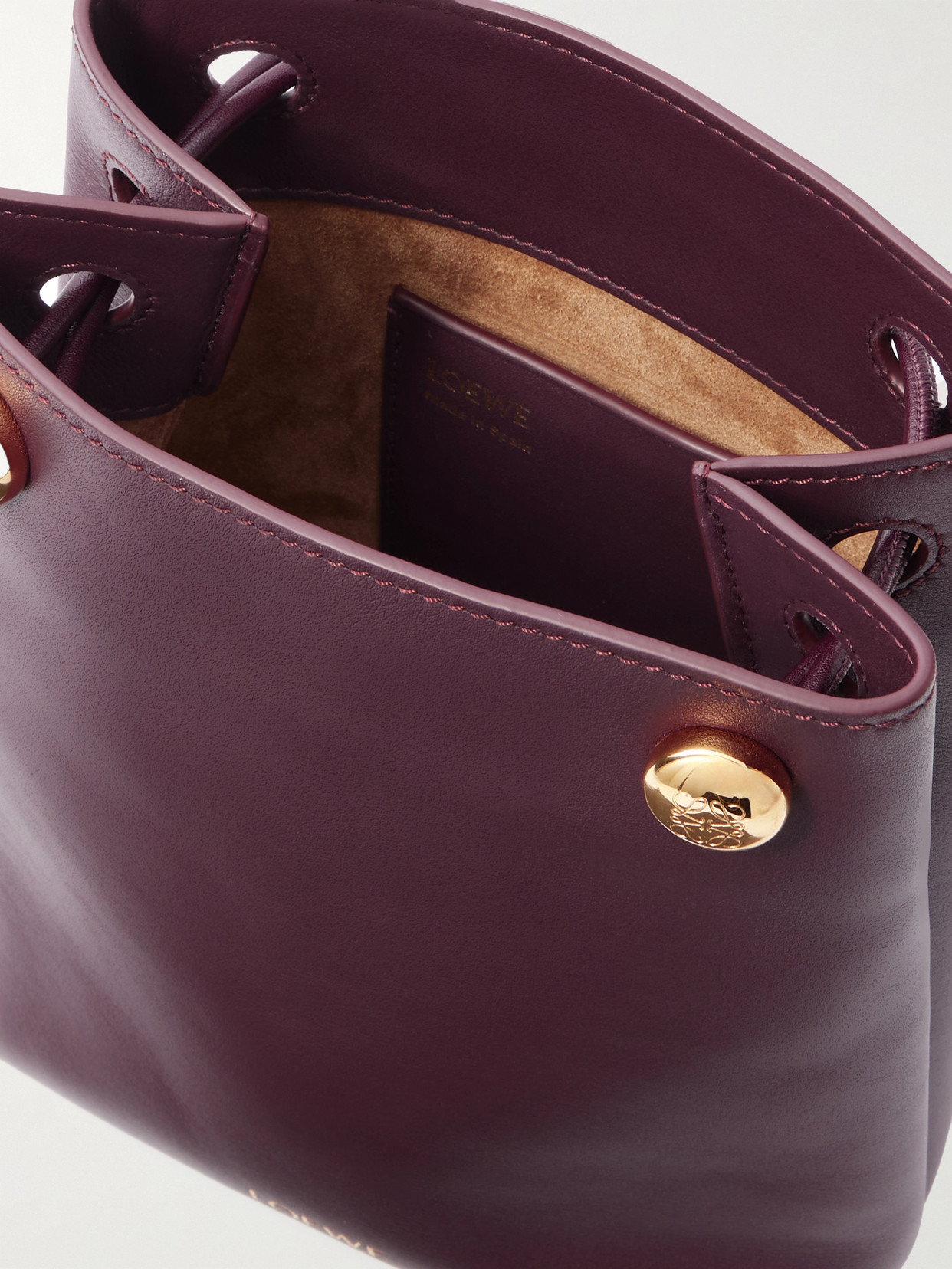 Loewe Pebble Embellished Leather Shoulder Bag