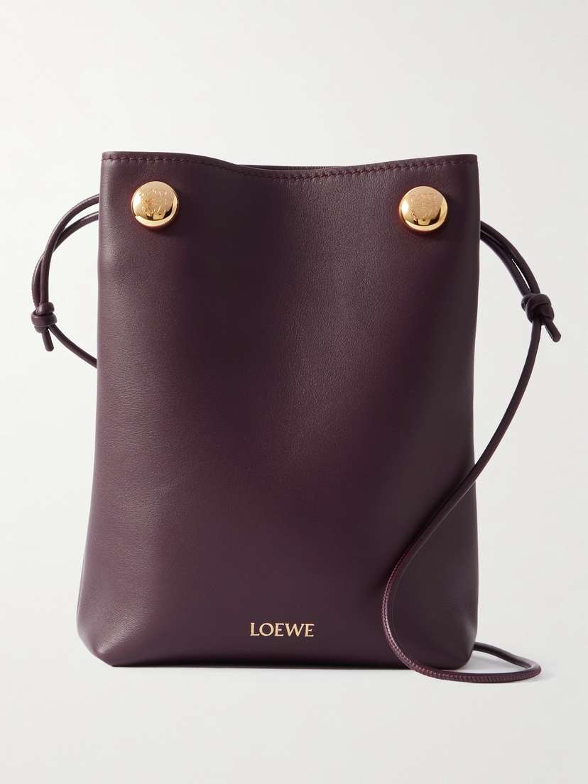 Loewe Pebble Embellished Leather Shoulder Bag