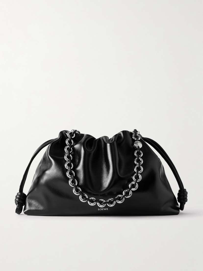 Loewe Flamenco Large Embellished Leather Clutch