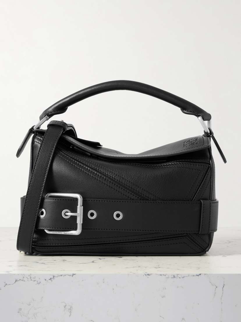 Loewe Puzzle Biker Small Belted Leather Tote