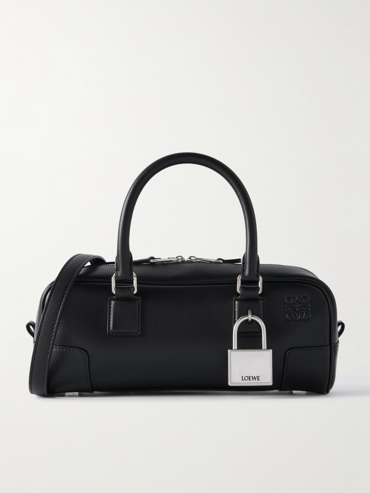 Loewe Amazona 23 Embellished Leather Shoulder Bag In Black