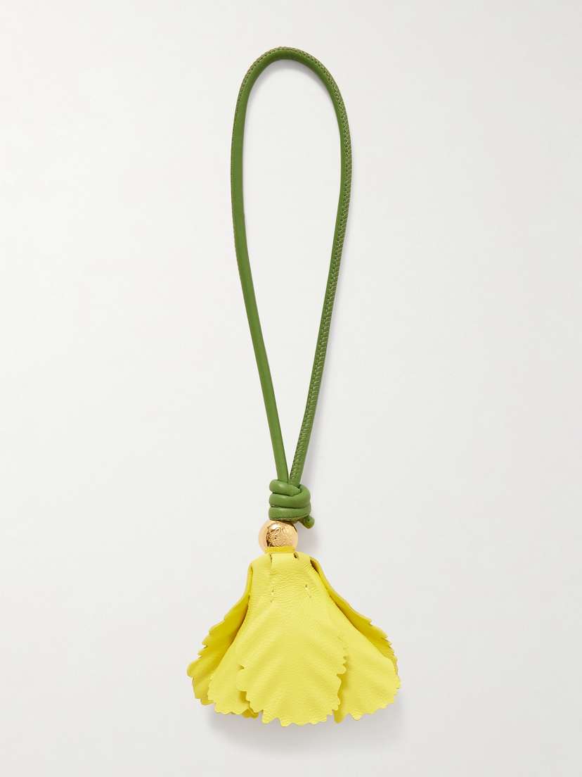 Loewe Tulip Leather And Gold-tone Bag Charm