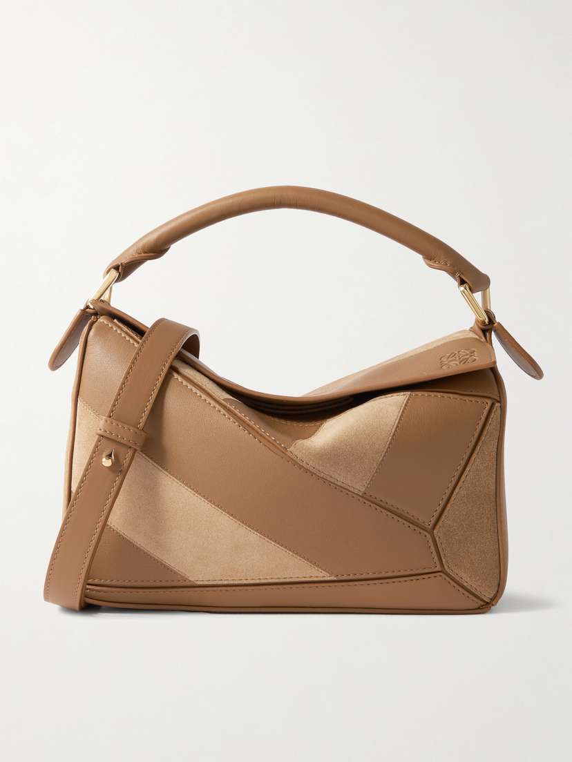 Loewe Puzzle Small Leather And Suede Shoulder Bag