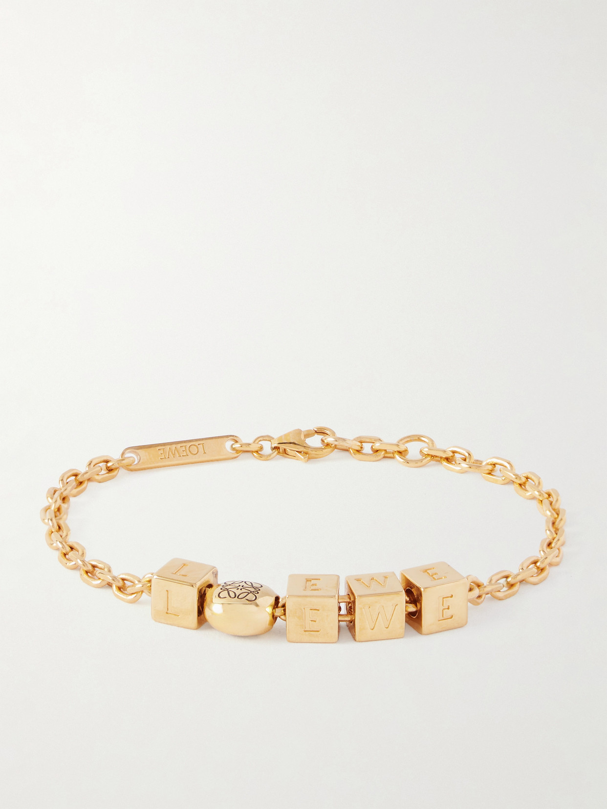 Loewe Pebble Cube Gold-plated Bracelet