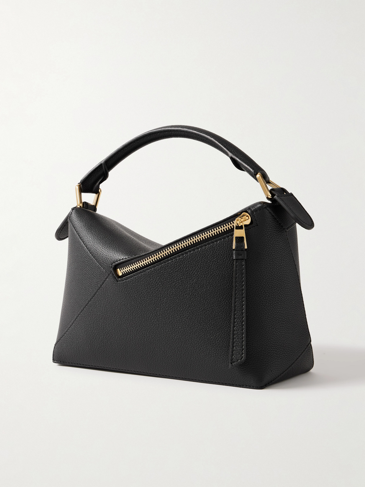 Puzzle Edge Small Textured-Leather Shoulder Bag